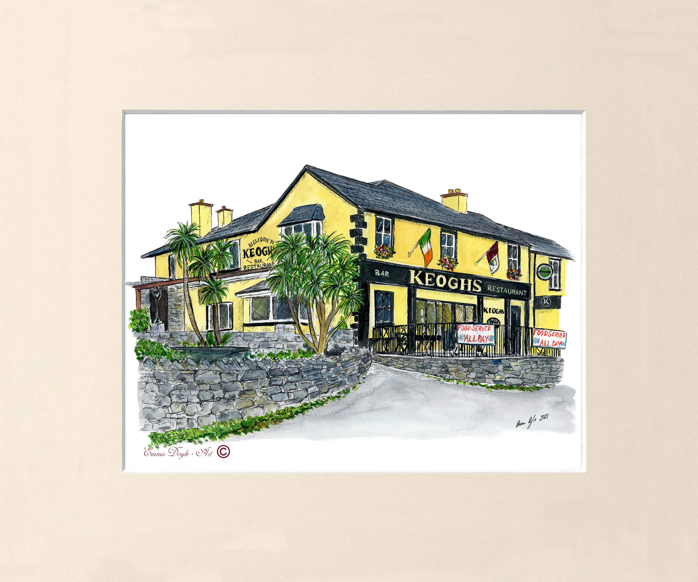 Irish Print - Keogh's Bar, Ballyconneely,  Co. Galway, Ireland