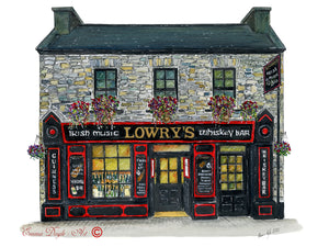 Irish Pub Print - Lowry's Bar, Clifden, Co. Galway, Ireland.
