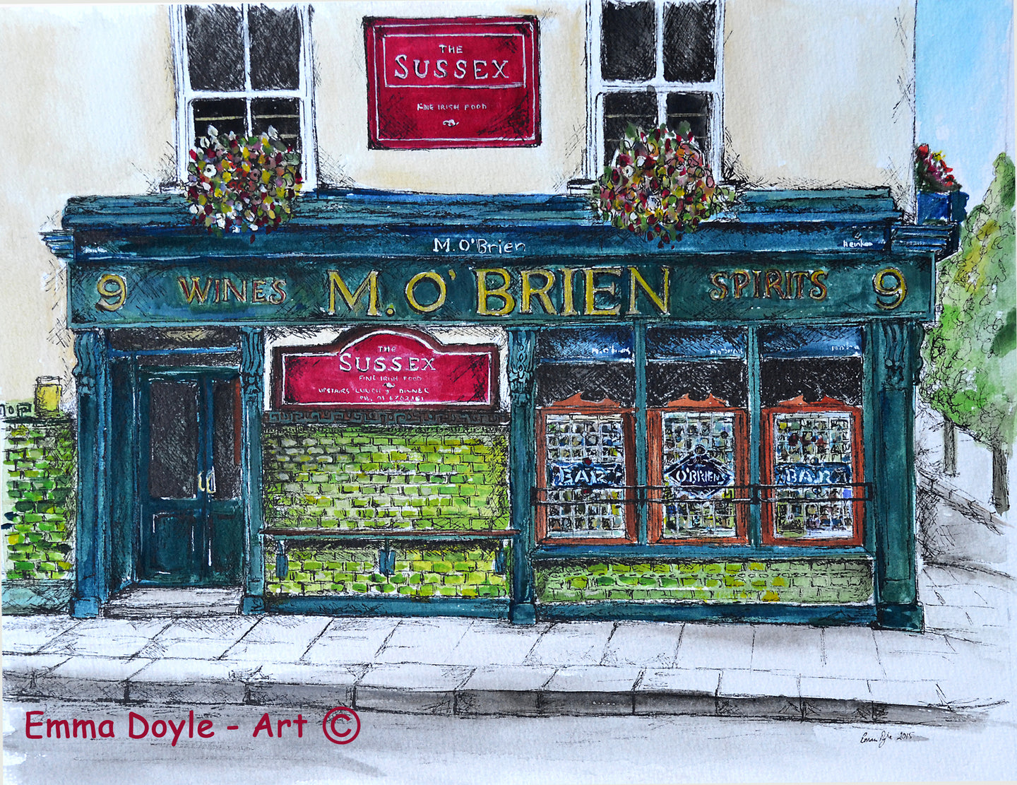 Irish Pub Print - M. O'Brien, Co. Dublin, Ireland
