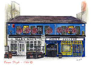 Irish Pub Print - Mary Mac's & Paddy Cullen's, Dublin, Ireland