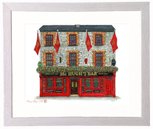 Irish Pub Print - McHugh's Bar, Carrick on Shannon, Ireland