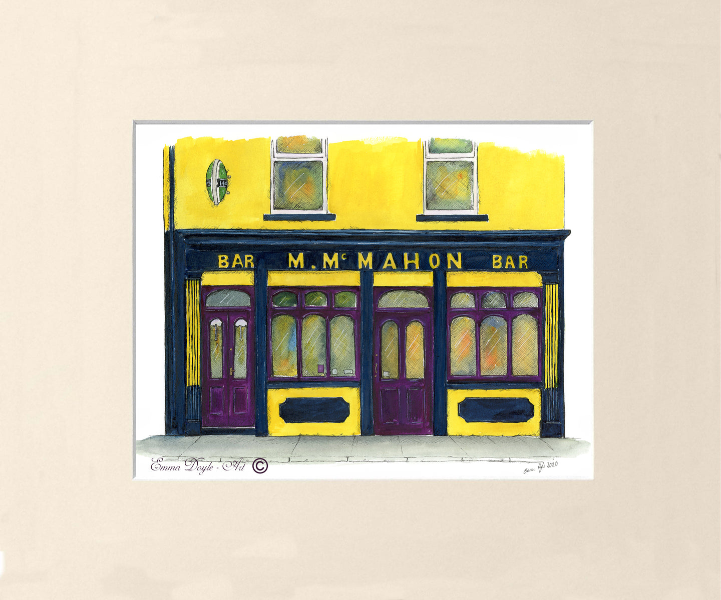 Irish Pub Print - McMahon's, Ennistymon , Co. Clare, Ireland
