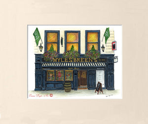 Irish Pub Print - Myles Breen's, Limerick, Ireland