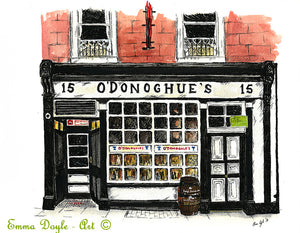 Irish Pub Print - O'Donoghue's, Dublin, Ireland