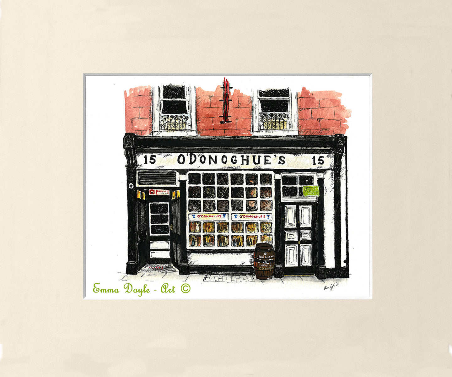 Irish Pub Print - O'Donoghue's, Dublin, Ireland