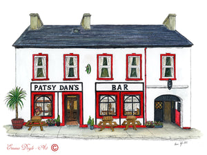 Irish Pub Print - Patsy Dan's Bar, Donegal, Ireland