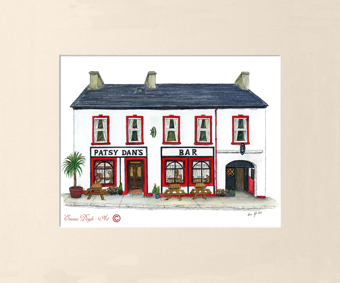 Irish Pub Print - Patsy Dan's Bar, Donegal, Ireland
