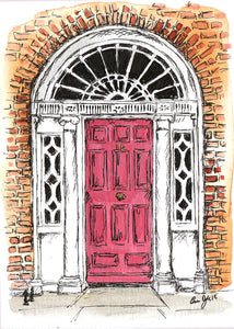 Pink Georgian Door, Merrion Square, Dublin, Ireland