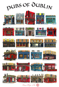 Pubs Of Dublin Poster - Fourth Collection