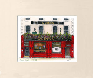 Irish Pub Print - Quinn's Bar, Dublin , Ireland