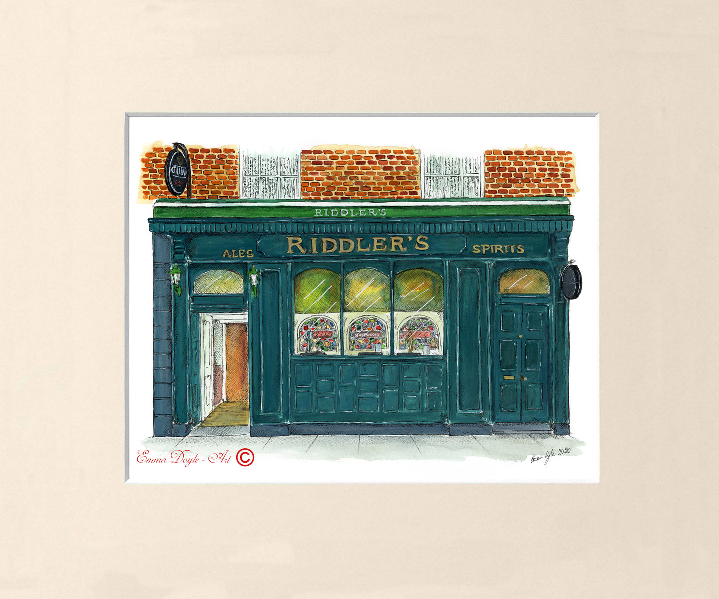 Irish Pub Print - Riddler's Bar, Limerick, Ireland