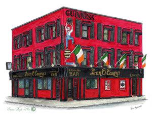 Irish Pub Print - Sean O'Casey's, Sackville Place, Dublin, Ireland