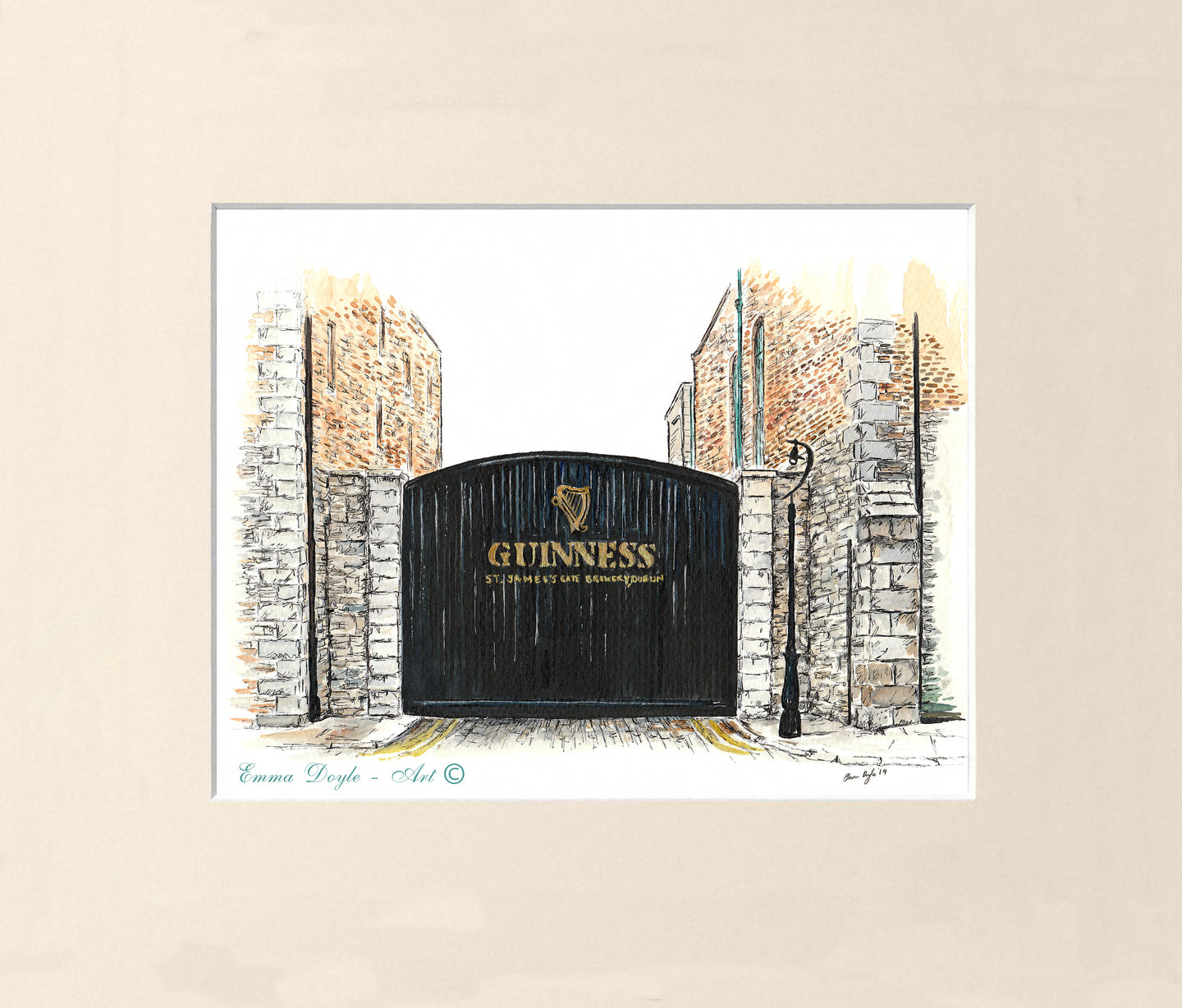 Irish landmark Print - Guinness Gate, St. James's Gate Brewery, Dublin , Ireland