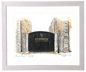 Irish landmark Print - Guinness Gate, St. James's Gate Brewery, Dublin , Ireland