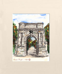 Irish landmark Print - Fusilier's Arch, St. Stephen's Green, Dublin , Ireland