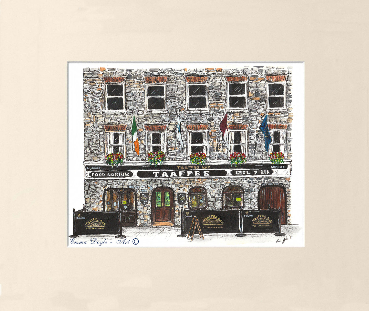 Irish Pub Print - Taaffes Bar, Galway, Ireland