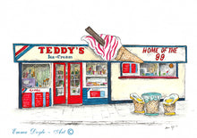 Load image into Gallery viewer, Irish Shop Print - Teddy&#39;s Ice-cream, Dun Laoghaire, Co. Dublin, Ireland
