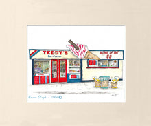 Load image into Gallery viewer, Irish Shop Print - Teddy&#39;s Ice-cream, Dun Laoghaire, Co. Dublin, Ireland
