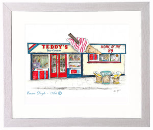 Irish Shop Print - Teddy's Ice-cream, Dun Laoghaire, Co. Dublin, Ireland