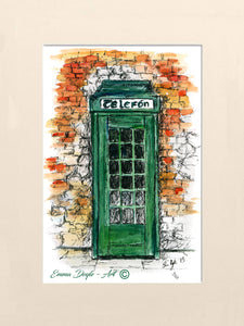 Vintage Irish Telephone Box, Bunratty Castle, Co. Clare, Ireland