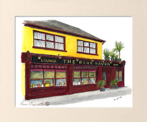 Irish Print - The Blue Haven, Rathfarnham, Dublin, Ireland