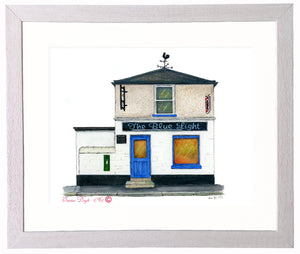 Irish Pub Print - The Blue Light, Barnacullia, Dublin, Ireland