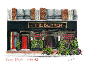 Irish Bar Print - The Burren, Boston, MA, USA
