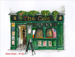 Irish Pub Print - The Celt, Dublin, Ireland