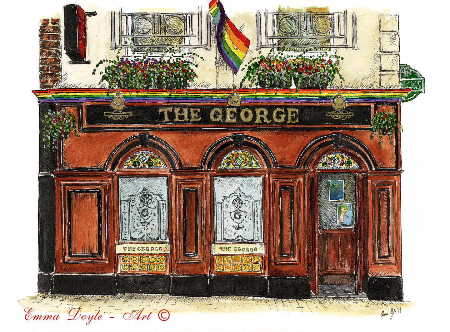 Irish Pub Print - The George, Dublin, Ireland