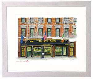 Irish Bar Print - The Hairy Lemon, NYC, USA