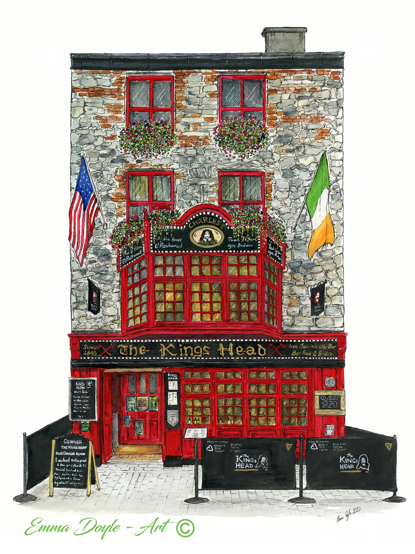 Irish Pub Print - The Kings Head, Galway, Ireland