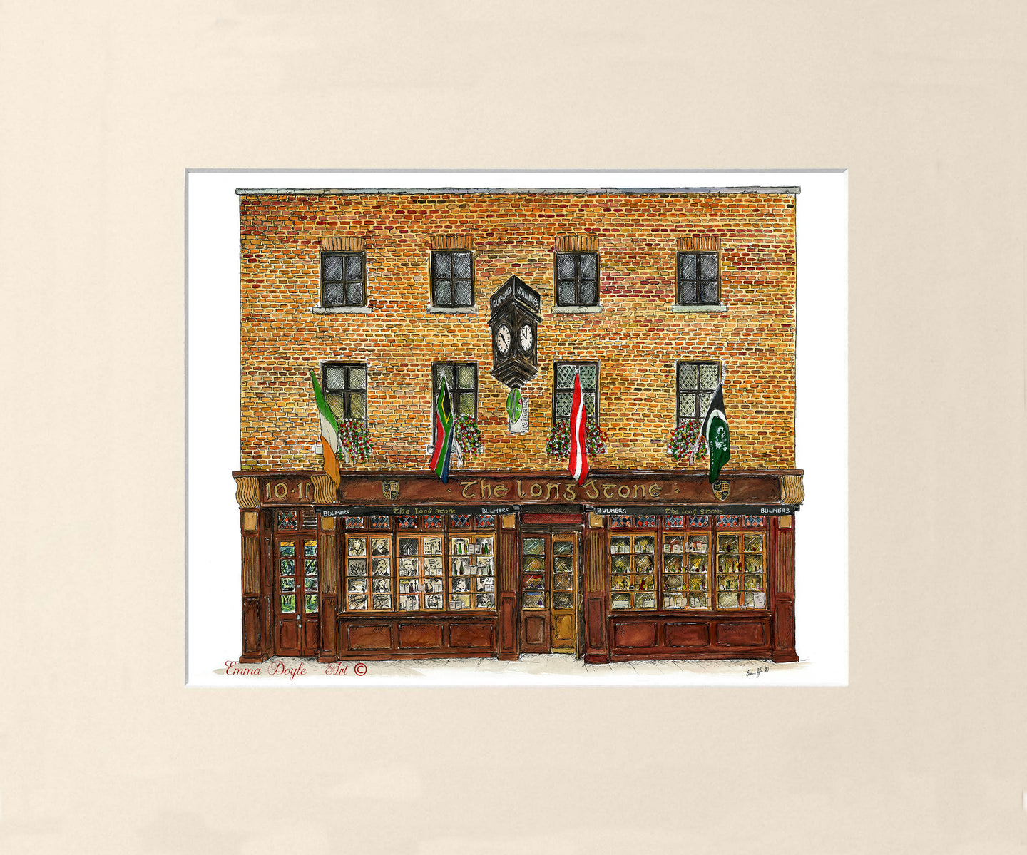 Irish Pub Print - The Long Stone, Dublin, Ireland