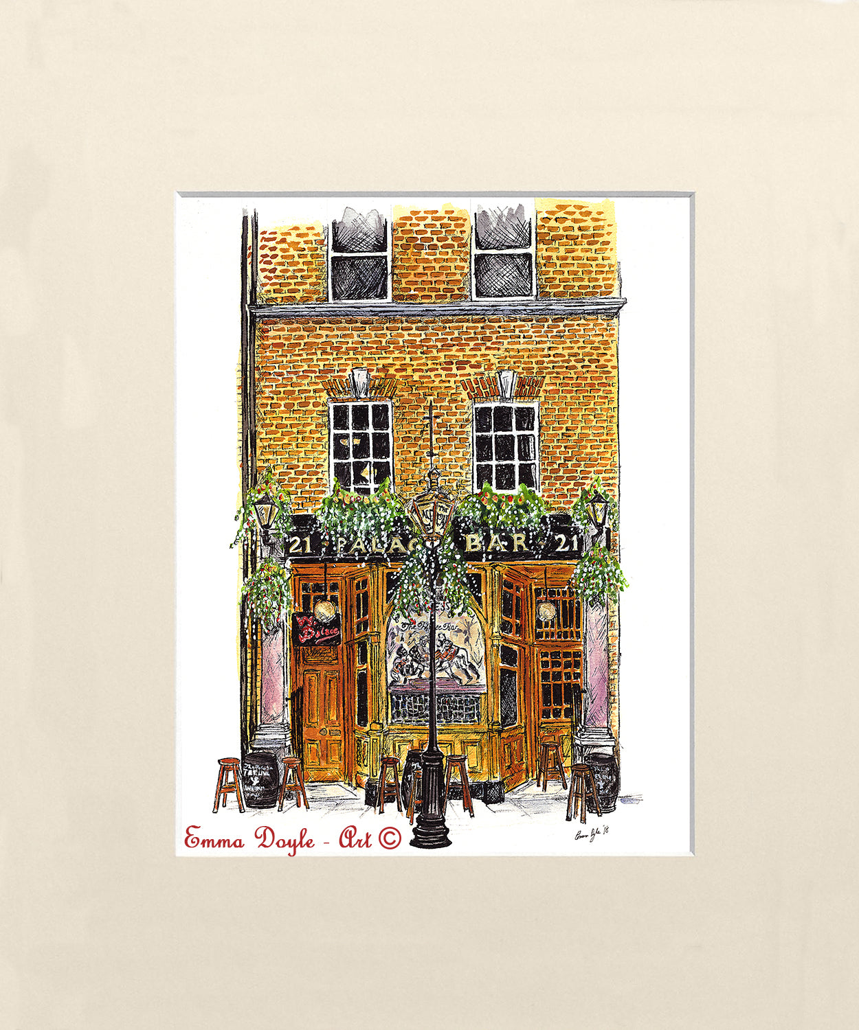 Irish Pub Print - The Palace Bar, Dublin, Ireland