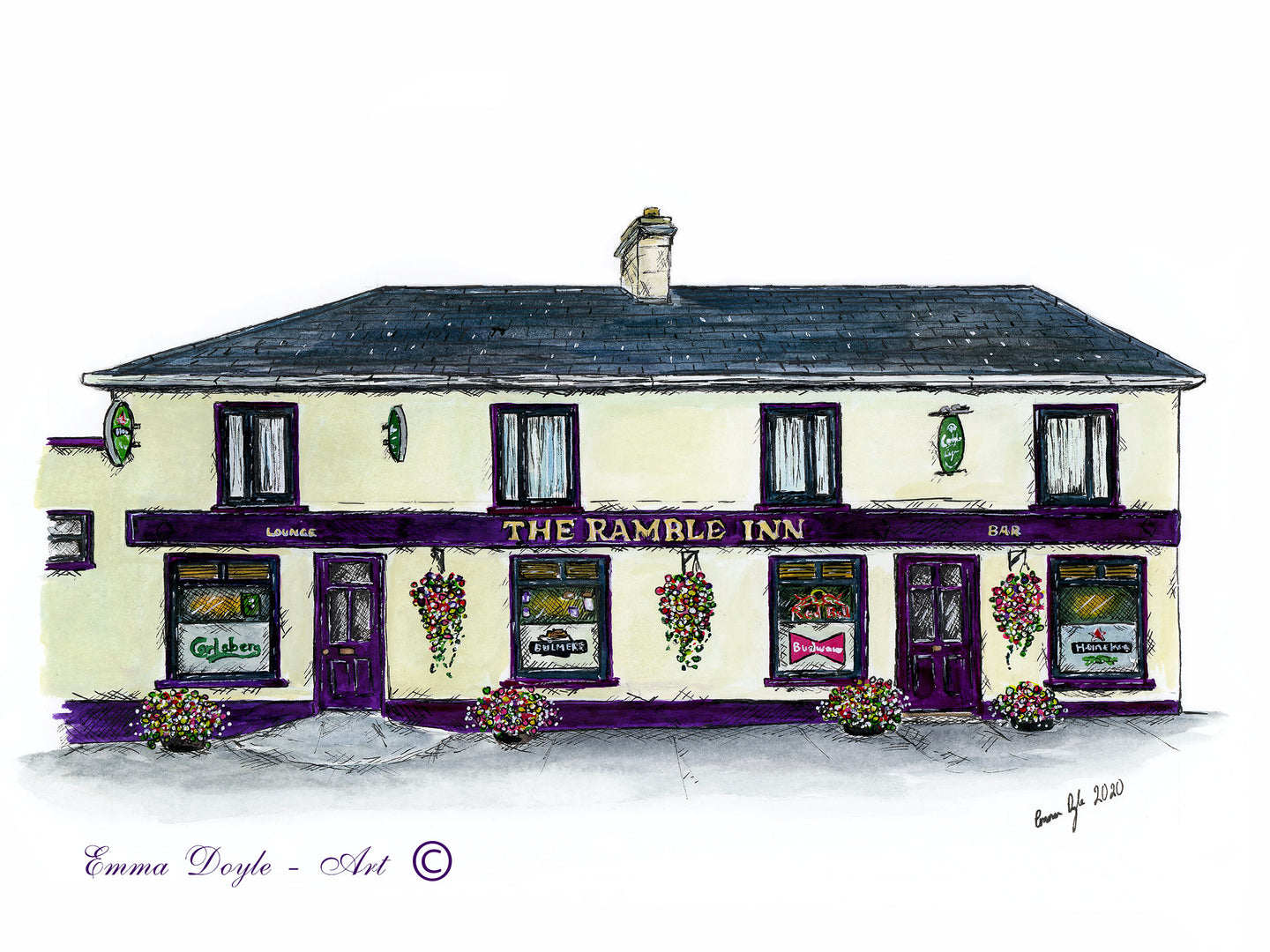 Irish Pub Print - The Ramble Inn, Co. Wexford, Ireland