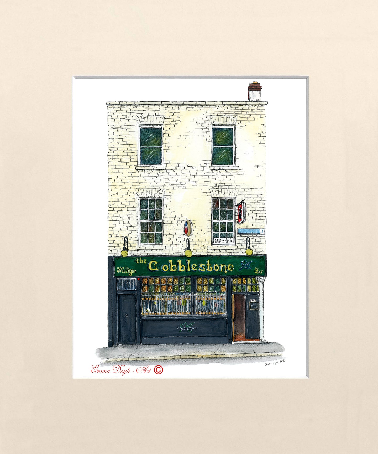 Irish Print - The Cobblestone Pub, Dublin, Ireland