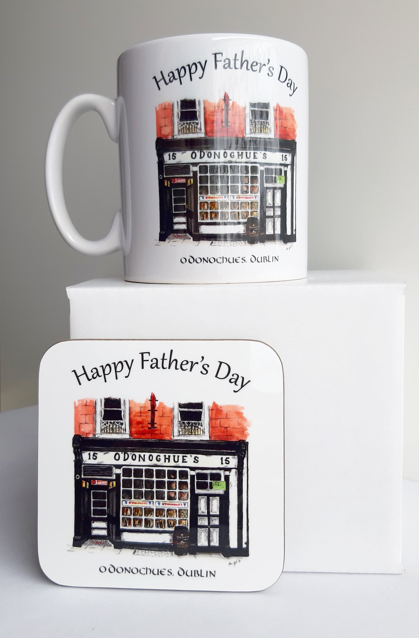 Irish Pub Mug & Coaster - Father's Day Mug + Coaster